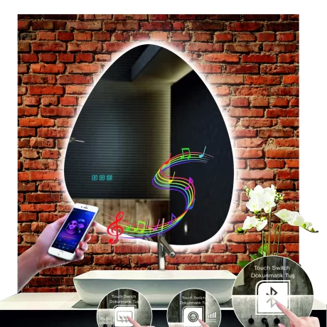 Asimetrik Bluetooth Ayna Model 2