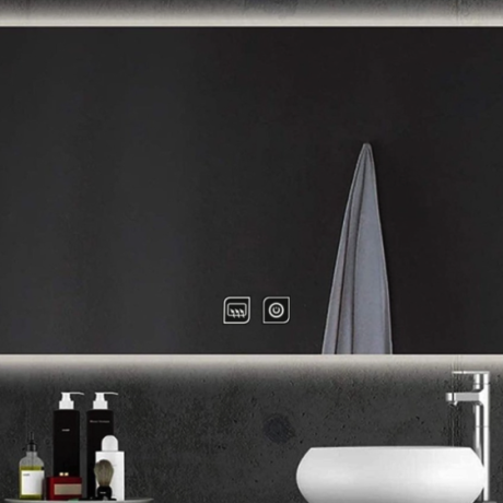 Buğu çözücülü dikdörtgen ledli banyo aynası m9 modelini incele