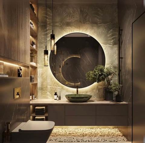 Evinize şıklık katan ledli banyo aynası modelleri